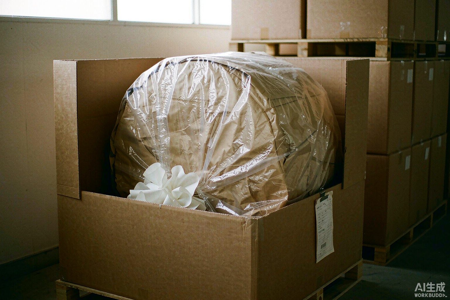 Preserved flower materials being packed for export