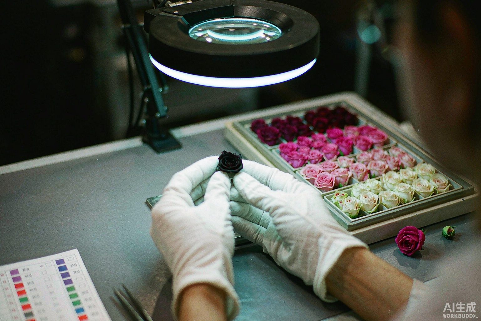 Quality inspection of preserved rose heads